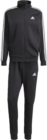 Adidas Basic 3-Stripes Fleece Track Suit Tuta da allenamento, Nero, XXL Tall