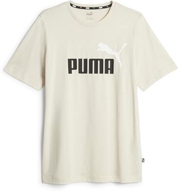 Puma Ess+ 2 col Logo Tee Tee Uomini, Alpine Snow,