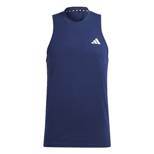 Adidas Train Essentials Feelready Training Sleeveless T-Shirt, Uomo, Dark Blue/White, M