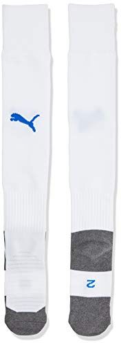 Puma Team Liga Socks Core Calzettoni da Calcio, Bianco (White/Electric Blue Lemonade), 35-38 Uomo