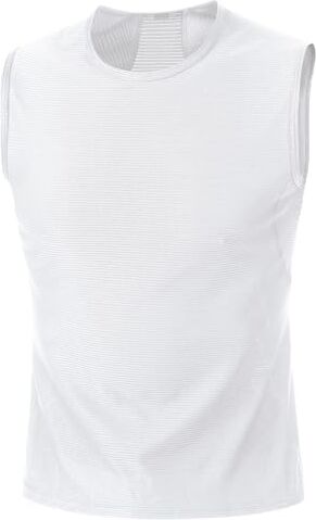 GORE WEAR M Base Layer Sleeveless Shirt, Maglia senza maniche Uomo, Bianco, S