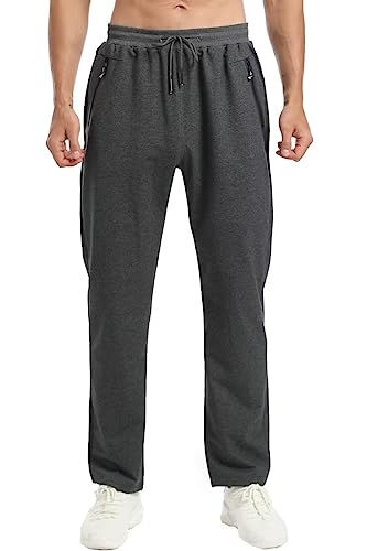 Tansozer Pantaloni Tuta Uomo Sportivi Pantalone Uomo Joggers Cotone Pantaloni Running Uomo Jogging Felpa Fitness Elasticizzati Pantaloni Grigio 06 3XL