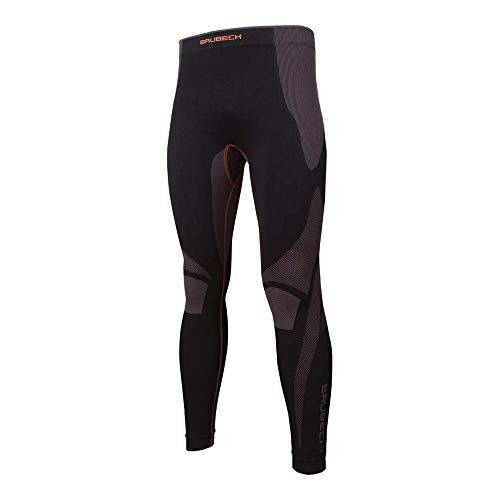 BRUBECK _Bsl Protect Thermoactive Pantaloni termici attivi, taglia L, colore: Nero/Grigio