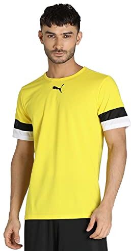 Puma Uomo T-Shirt, Cyber Yellow-black-White, XXL