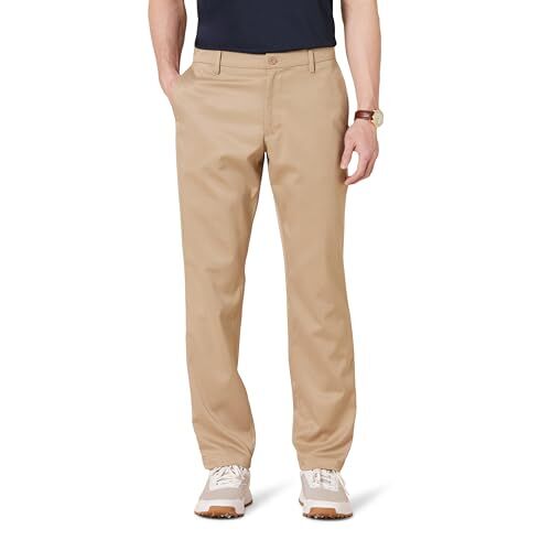 Amazon Essentials Pantaloni da Golf Elasticizzati dalla vestibilità Sportiva (Disponibili in Taglie Extra Forti) Uomo, Marrone Kaki, 31W / 29L