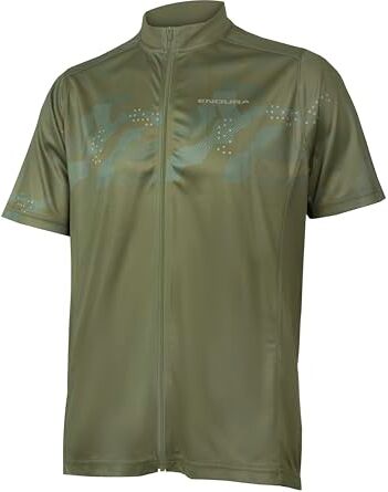 ENDURA Hummvee Ray II Manica Corta Maglia per Uomo, Olive Green, XL