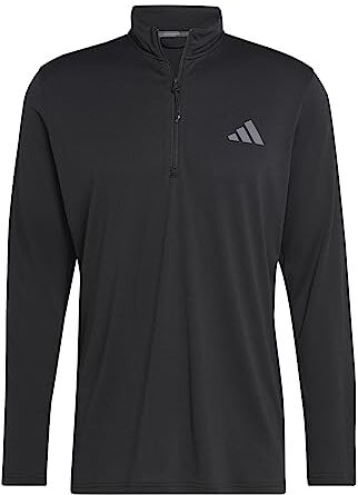 Adidas Train Essentials Felpa a manica lunga, Black/Black/Grey Five, XXL