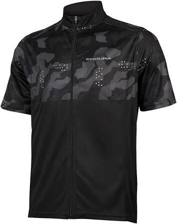 ENDURA Hummvee Ray II Manica Corta Maglia per Uomo, Nero, L