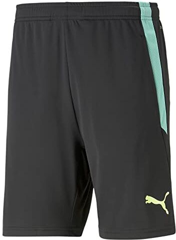 Puma Teamliga, Pantaloncini da Allenamento 2 (Tasche Aperte), Maglia Uomo, Nero-Veloce Giallo, S