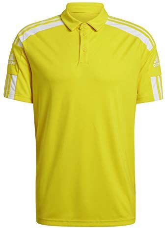 Adidas Squadra 21 Short Sleeve Polo Shirt, Uomo, Team Yellow/White, M