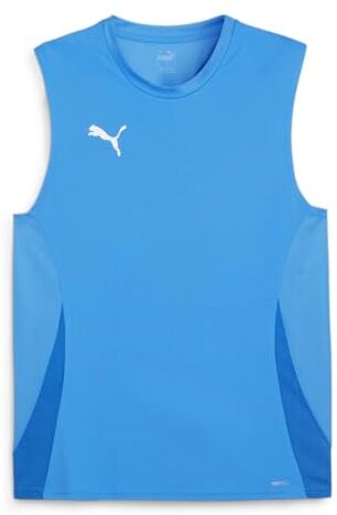 Puma teamGOAL Sleeveless Jersey, Maglia da Calcio Men's, Ignite Blue White Team Royal, S