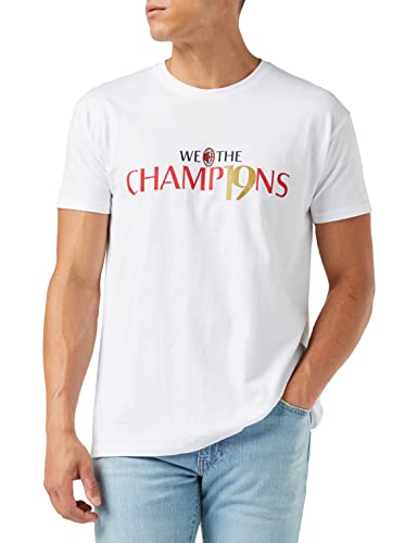 AC Milan We The Champion Scudetto 21/22, T Shirt Unisex Adulto, Bianco (White), XXL