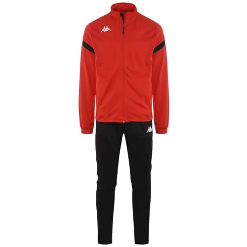 Kappa Dalcito Tuta da ginnastica, Rosso / Nero, M Unisex Adulto