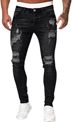 NOAGENJT jeans uomo slim fit elasticizzati jeans uomo strappati stretti pantaloni da moto pantaloni casual uomo invernale pantaloncini pallavolo donna jeans da lavoro uomo pantaloni da neve bambino 17.99