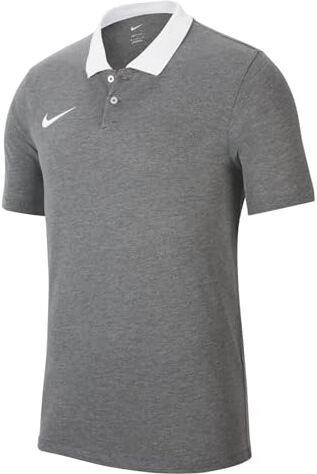 Nike CW6933-071 M NK DF PARK20 Polo SS T-Shirt Uomo Charcoal Heather/White/White S