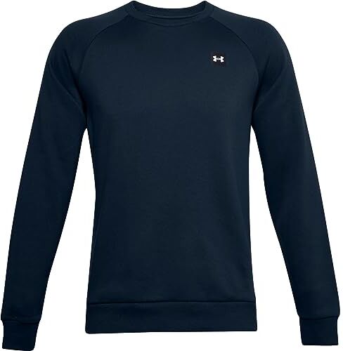 Under Armour Rival Fleece Crew, Felpa Sportiva, Uomo, Blu (Academy/Onyx White), XS