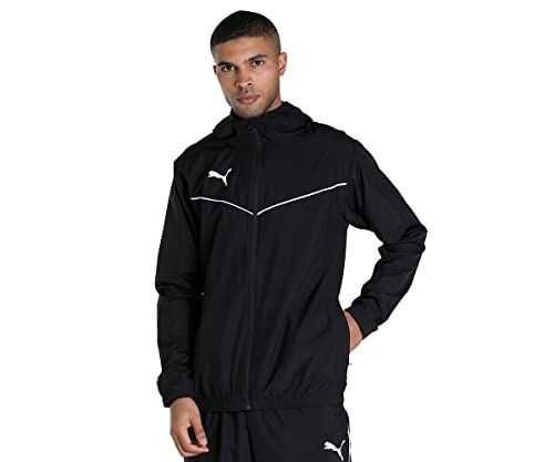 Puma PUMHB # Teamrise all Weather Jacket, Giacca Tuta Men's,  Black- White, 3XL