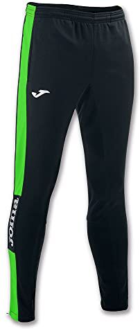 Joma Pantaloni Championship IV, Unisex Adulto, Uniquenumber, Nero/Verde Fluo, L