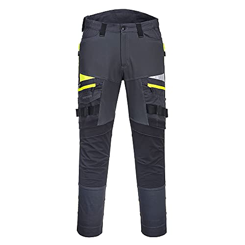 Portwest DX4 Pantalone da lavoro per uomo, Colore: Grigio Metallo, Taglia: 28,