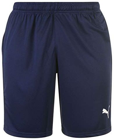 Puma LIGA Shorts Core, Pantaloncini da Calcio, Uomo, Blu (Peacoat/ White), S