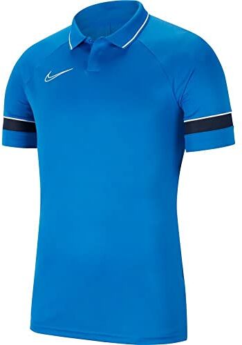 Nike Academy 21 Polo, Blu/Bianco/Ossidiana/Bianco, M Uomo