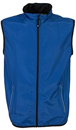 CHEMAGLIETTE! - ABBIGLIAMENTO E PERSONALIZZAZIONI Chemagliette Smanicato Uomo Antivento Gilet Alta Visibilità Giacca Catarifrangente, Giubbino Impermeabile Leggero Sportivo Per Ciclismo Calcio Running Moto Richiudibile Modello FIU