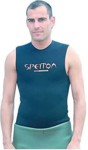 SPETTON 3mm SCS Metal Blue Thermic gilet, nero, x-piccolo