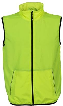 CHEMAGLIETTE! - ABBIGLIAMENTO E PERSONALIZZAZIONI Chemagliette Smanicato Uomo Antivento Gilet Alta Visibilità Giacca Catarifrangente, Giubbino Impermeabile Leggero Sportivo Per Ciclismo Calcio Running Moto Richiudibile Modello FIU