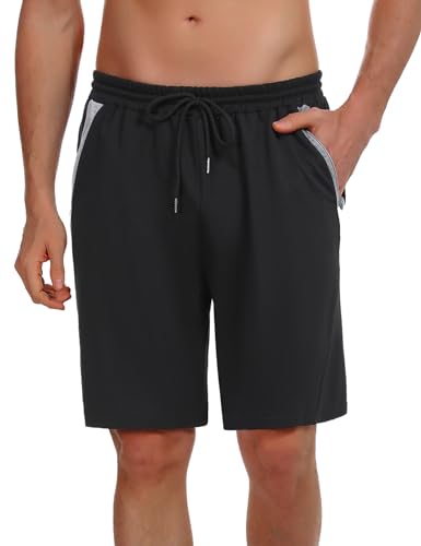 Wayleb Pantaloncini Palestra Uomo Pantalone Sportivi da Uomo Pantaloni Corti Cotone Shorts Estivi Bermuda con Tasche per Tennis Basket Running