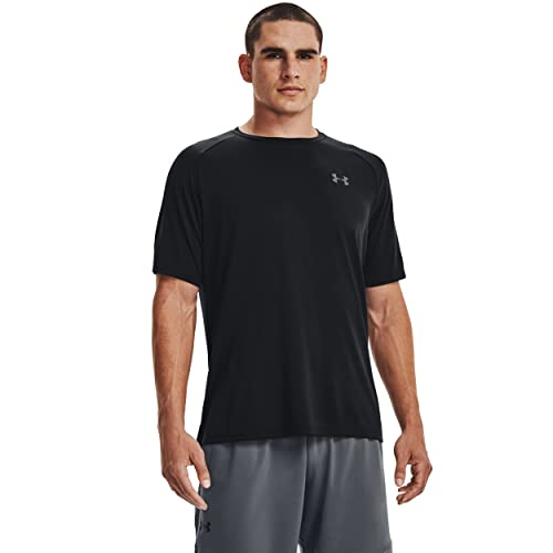 Under Armour UA Tech 2.0 SS Tee, T-Shirt Uomo, Black/Graphite, L