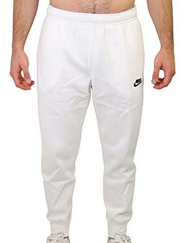 Nike BV2671-100 Sportswear Club Fleece Pantaloni Sportivi Uomo White/White/Black Taglia XL