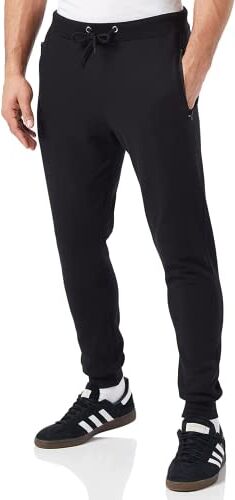 FM London Pantaloni Tuta Uomo Pantalone Tuta Uomo con Tasche con Zip Ottime per Uso Quotidiano e Sport Comodi e Morbidi Pantaloni da Jogging Pantaloni Palestra, Nero, XL