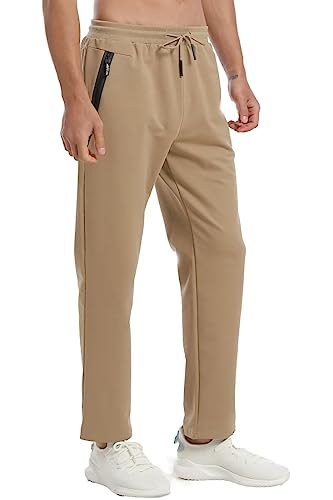 Tansozer Pantaloni Tuta Uomo Sportivi Pantalone Uomo Joggers Cotone Pantaloni Running Uomo Jogging Felpa Fitness Elasticizzati Pantaloni Cachi S