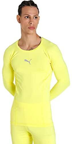 Puma Liga Baselayer Tee LS, Maglia A Manica Lunga Uomo, Fluo Yellow, L