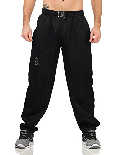 ZARMEXX , Pantaloni sportivi da uomo, lunghi, adatti per jogging, bodybuilding, palestra, sollevamento pesi e allenamento, Nero , XXXL