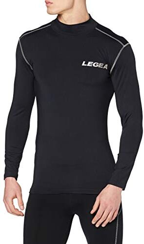 Legea Body 6 Dynamic-Maglia intima a maniche lunghe uomo, collo alto, Blu, Taglia del produttore: S