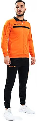 GIVOVA TUTA ONE FULL ZIP POLARFLEECE ARANCIO/NERO