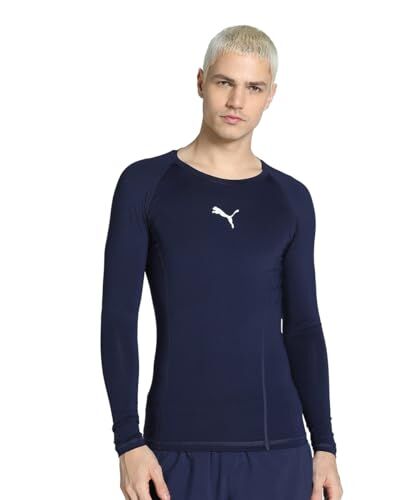 Puma Liga Baselayer tee LS Technical Shirt, Man, Blue (Peacoat), 60/62 (Manufacturer Size: 2XL)