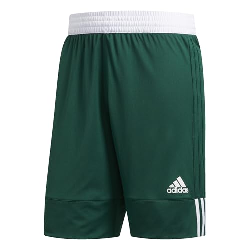 Adidas 3G Speed Reversible, Pantaloncini da Basket Uomo, Verde Scuro/Bianco M
