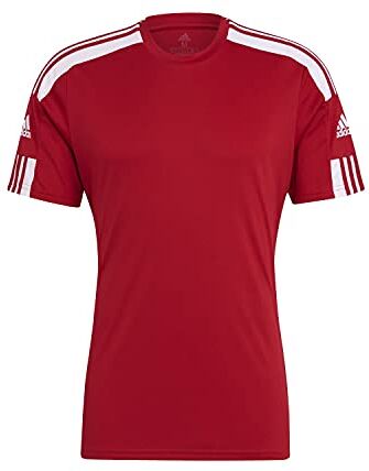 Adidas Squadra 21 Short Sleeve Jersey T-shirt, Team Power Red/White, L Uomo