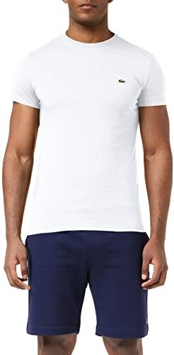 Lacoste Th6709, T-shirt Uomo, White, L