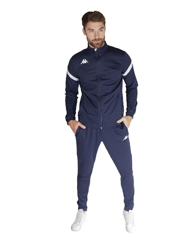 Kappa Dalcito Tuta da ginnastica, Blu / Bianco, M Unisex Adulto