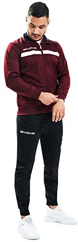 GIVOVA TUTA ONE FULL ZIP POLARFLEECE GRANATA/NERO