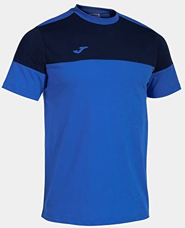 Joma Maglia a Manica Corta Uomo Crew V Blu Reale Blu Navy