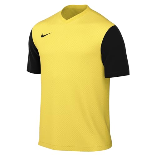 Nike M NK DF Tiempo Prem II JSY SS T-Shirt, Giallo/Nero/Nero, M Uomo
