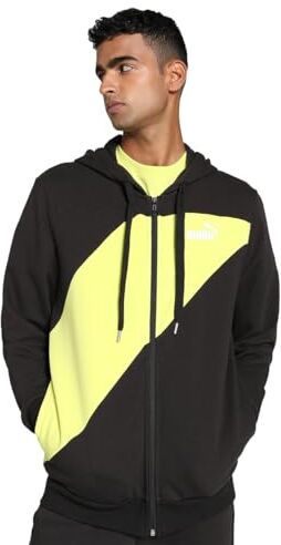 Puma Tuta Power TR, Pista Unisex-Adulto, Lucido Nero-Lime, XL