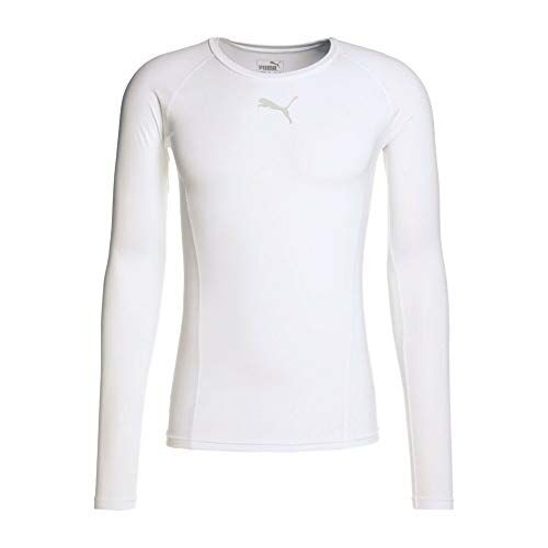 Puma Liga Baselayer Tee LS Warm, Maglietta Compressione Uomo, White, M