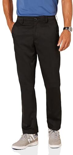 Amazon Essentials Pantaloni Elasticizzati con Taglio Dritto Uomo, Nero, 38W / 28L