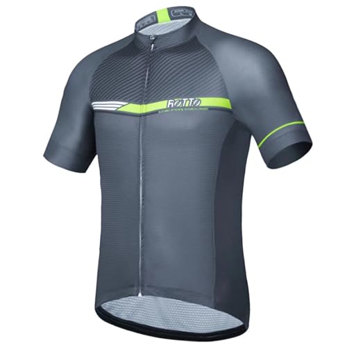 ROTTO Maglia Ciclismo Uomo Magliette Bici Maniche Corte Maglia MTB Serie Linea Semplice