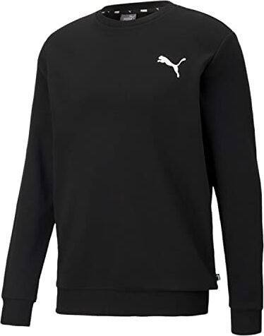 Puma PUMHB # Ess Small Logo Crew TR, Felpa Uomo,  Black-Cat, M